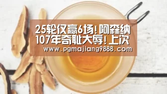 25轮仅赢6场!阿森纳107年奇耻大辱!上次时大清刚亡|PG麻将官方入口(图2) PG官网